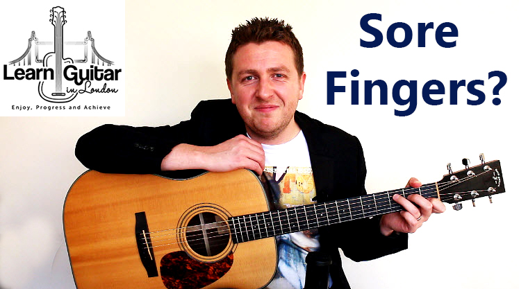 sore fingers when learning guitar - tips and advice - tutorial