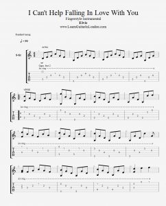 I Can't Help Falling In Love With You - Fingerstyle Instrumental - TAB - Page 1