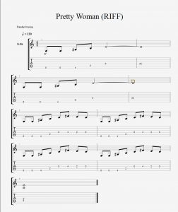 Pretty Woman - Guitar TAB - Drue James - Easy Riff