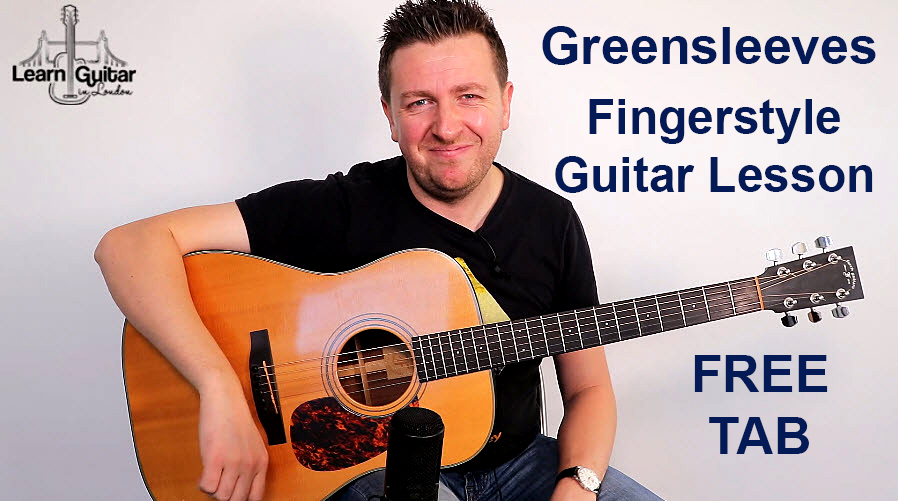 Greensleeves – Fingerstyle Guitar Tutorial – Free TAB – Drue James