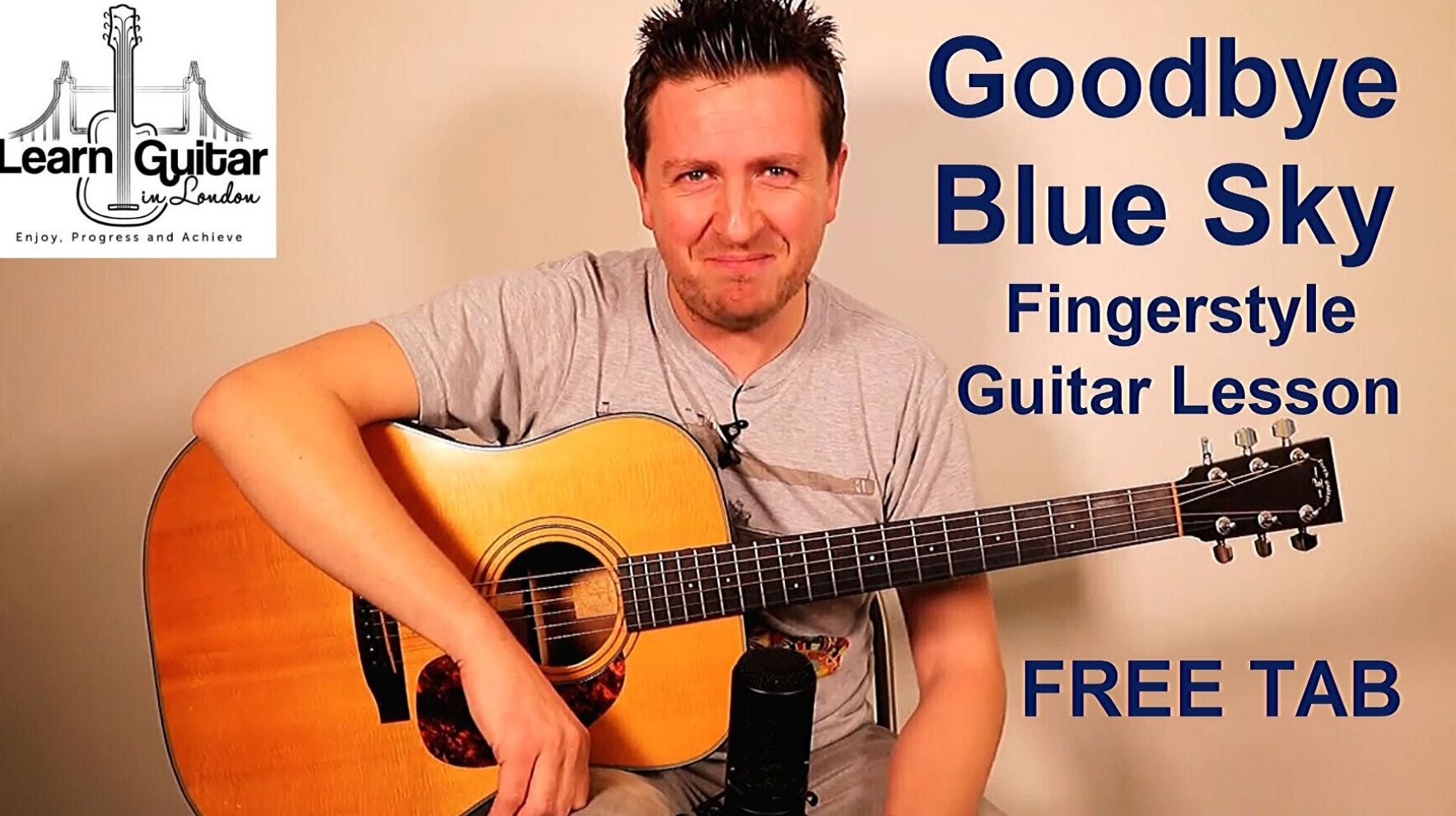Goodbye Blue Sky- Fingerstyle Guitar Lesson- Drue James-Part 2