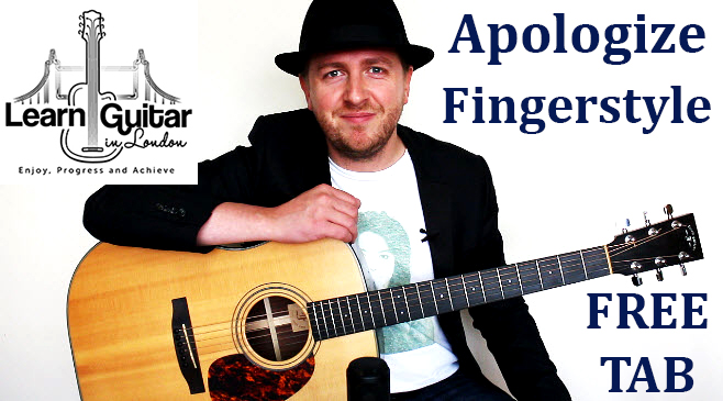 Apologize – Fingerstyle Guitar Tutorial – One Republic – Part 1