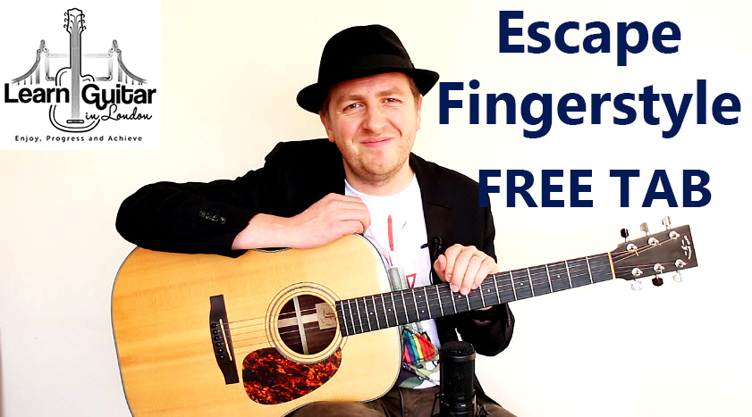 Escape – Fingerstyle Guitar Tutorial – FREE TAB – Drue James