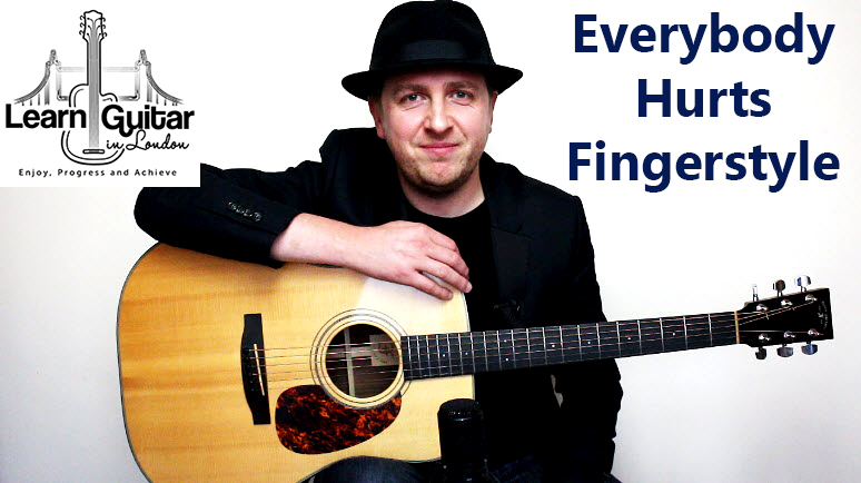 Everybody Hurts – Fingerstyle Guitar Lesson – REM – Part 1