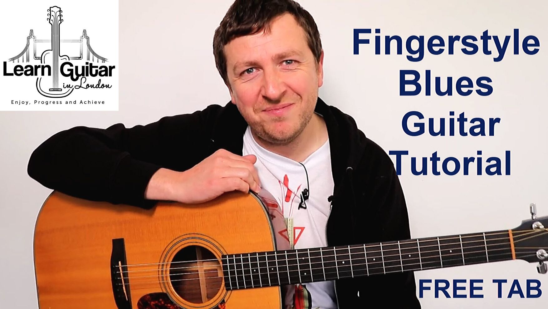 Fingerstyle Blues Acoustic Guitar Tutorial-thumbnail
