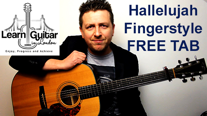 Hallelujah – Fingerstyle Guitar Tutorial – Leonard Cohen – FREE TAB