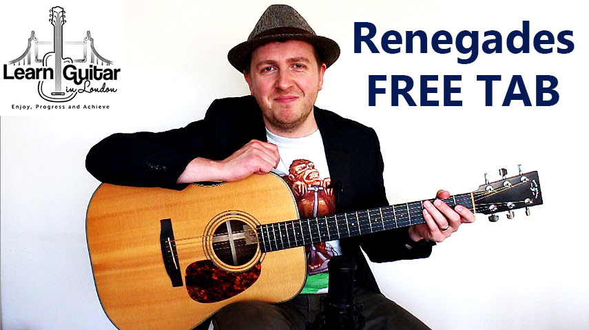 Renegades – Easy + Full Guitar Lesson – X Ambassadors – FREE TAB