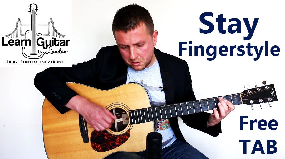 Stay – Fingerstyle Guitar Tutorial – Rihanna – Part 1