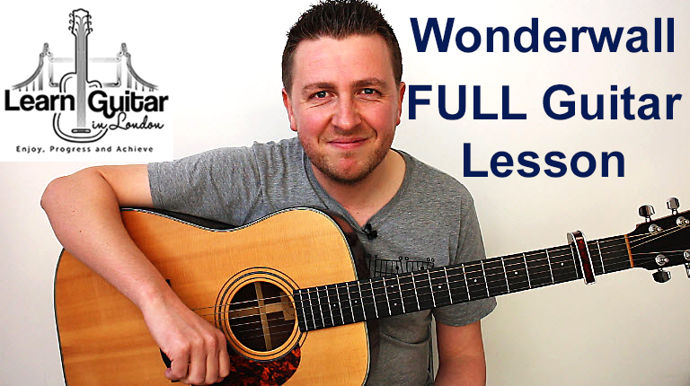 Wonderwall – Full Guitar Lesson – Oasis – To Celebrate 100,000 Subs – Drue James