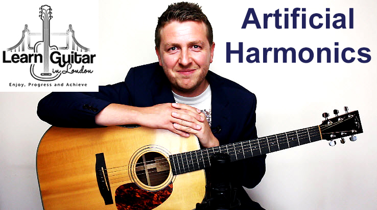 How To Play Artificial Harp Like Harmonics – Acoustic Guitar Lesson – FREE TAB