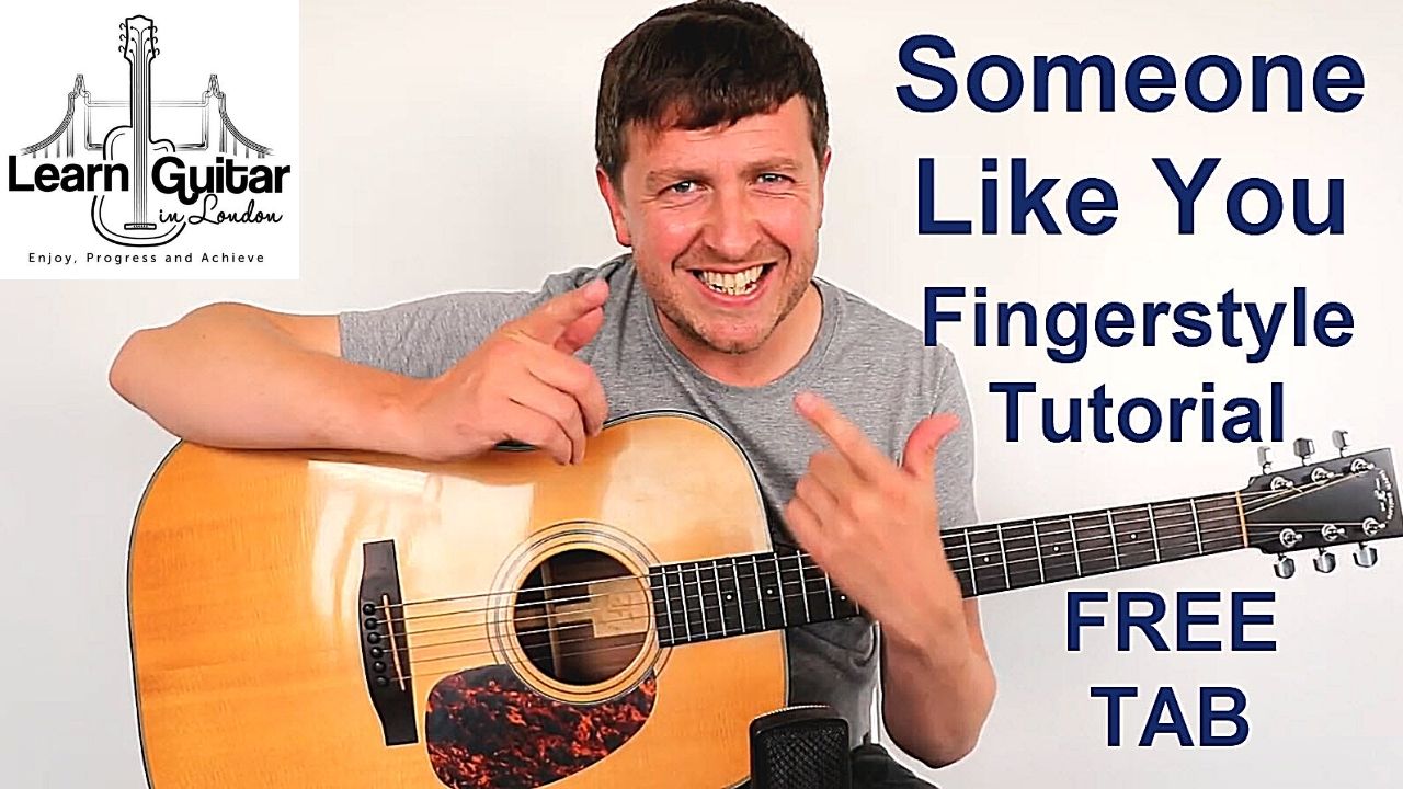 Someone Like You - Fingerstyle Tutorial - Drue James
